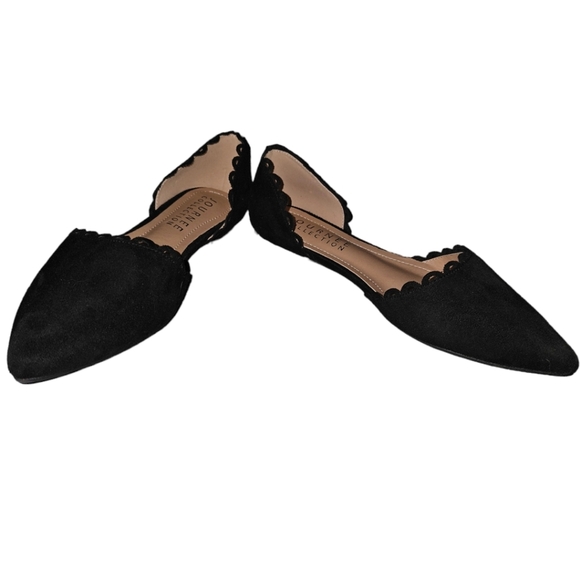 NWOT Journee Collection Boardered Pointed Toe Flats - Picture 1 of 4